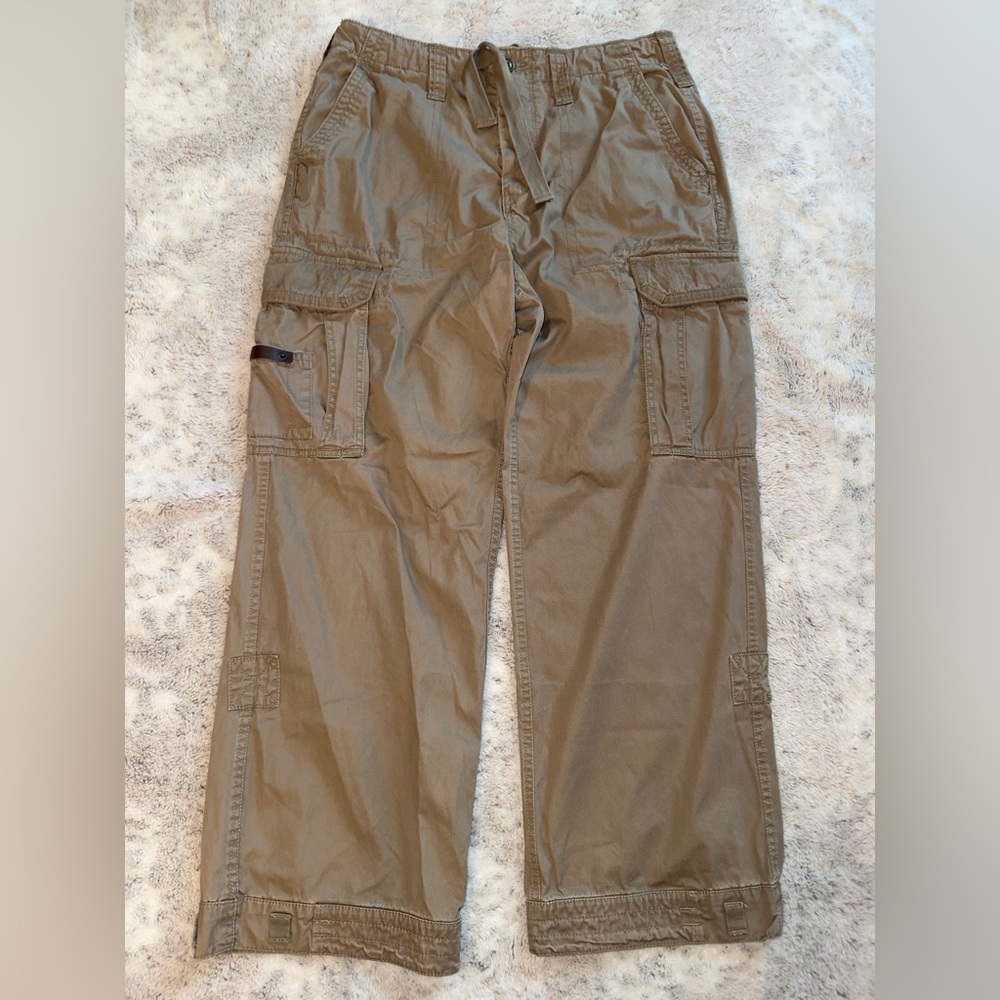 Nautical Jeans Tan Cargo Straight Cut Baggy Pants